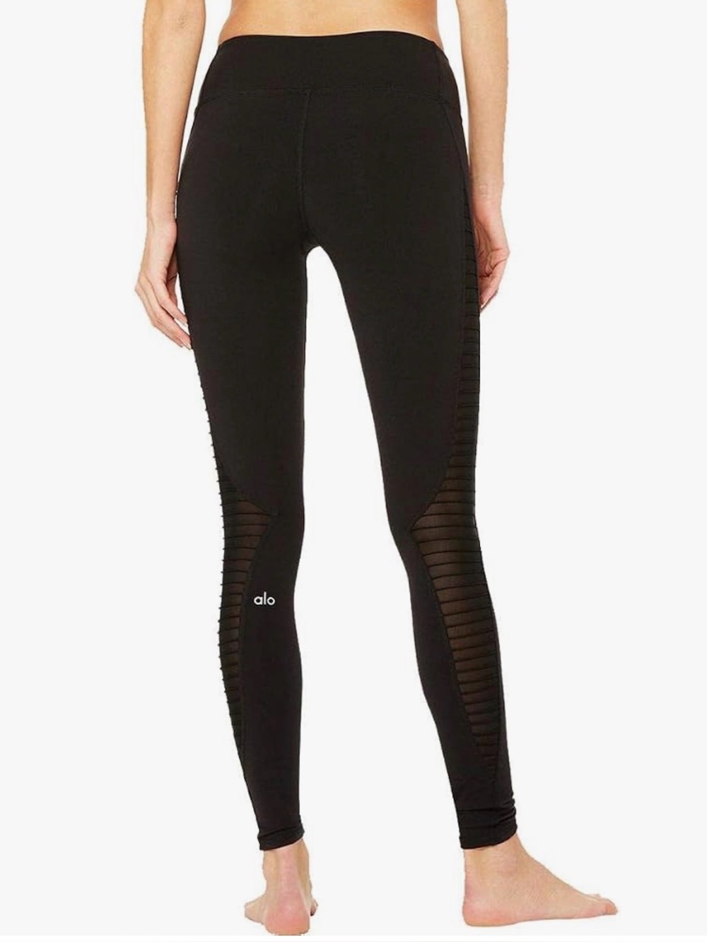 ALO Black Women’s Luminous Legging with Back Mesh Detail Size Medium